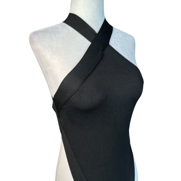Saint Laurent Crossneck Bodysuit Top in Noir Small Womens Sleevless Top - Picture 8 of 16